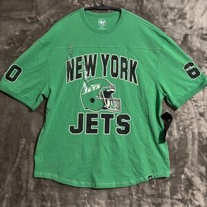 NWT '47 Brand New York Jets Historic‎ Logo T-Shirt Men Medium Orchard Green NFL
